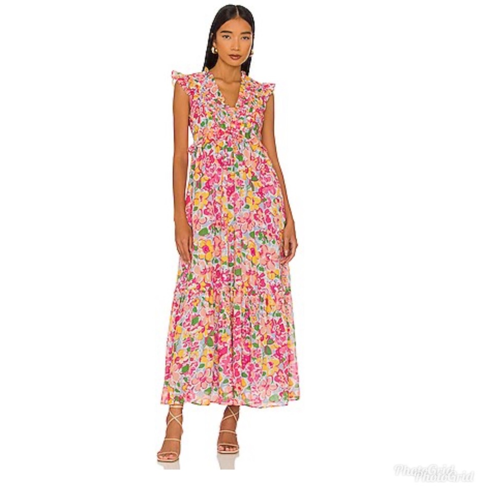 Banjanan Constance Dress in Techni Floral Breeze Small new with tag